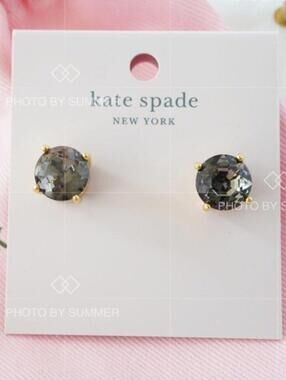 Kate Spade Gumdrop Stud Earrings Black Diamond